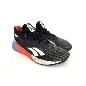 Reebok Nano X Gym Sneakers Men's 10 Black Vivid Orange Cross-Training Light Run